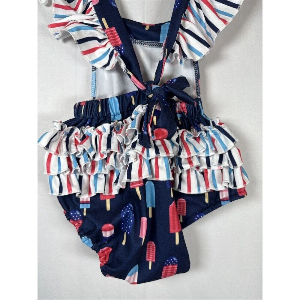 Pete And Lucy Popsicle Print Romper Size 12-18 M Preowned - Picture 8 of 11